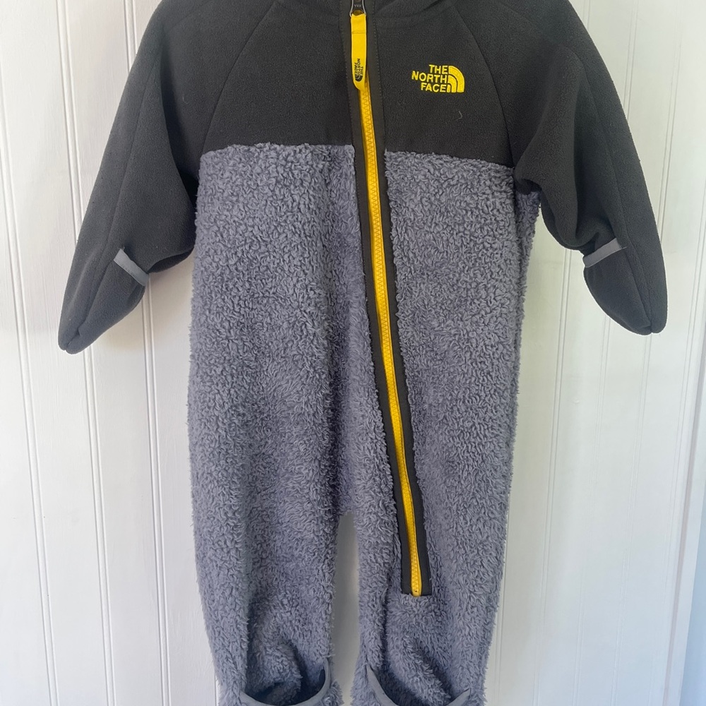 The North Face Kids One Piece - Charcoal and Heather Gray
